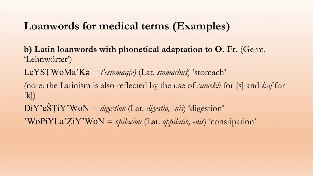 loanwords for medical terms examples 2