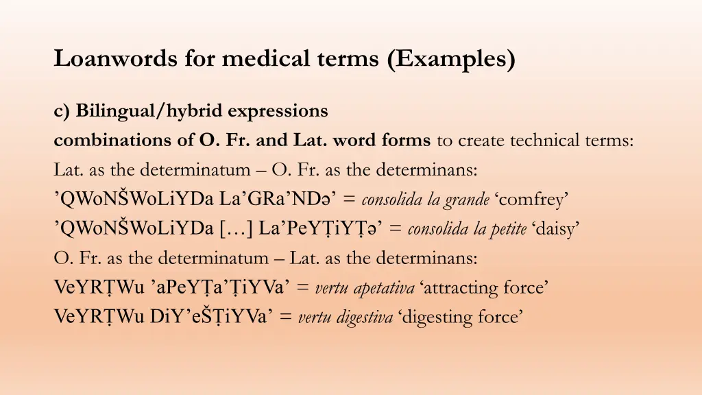 loanwords for medical terms examples 3