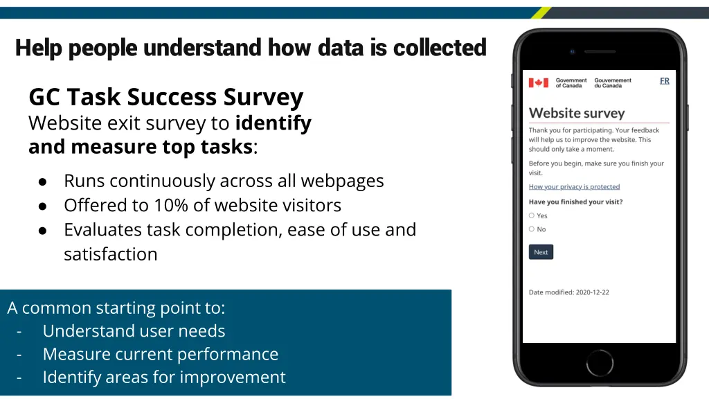 help people understand how data is collected