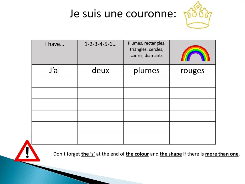 je suis une couronne 1