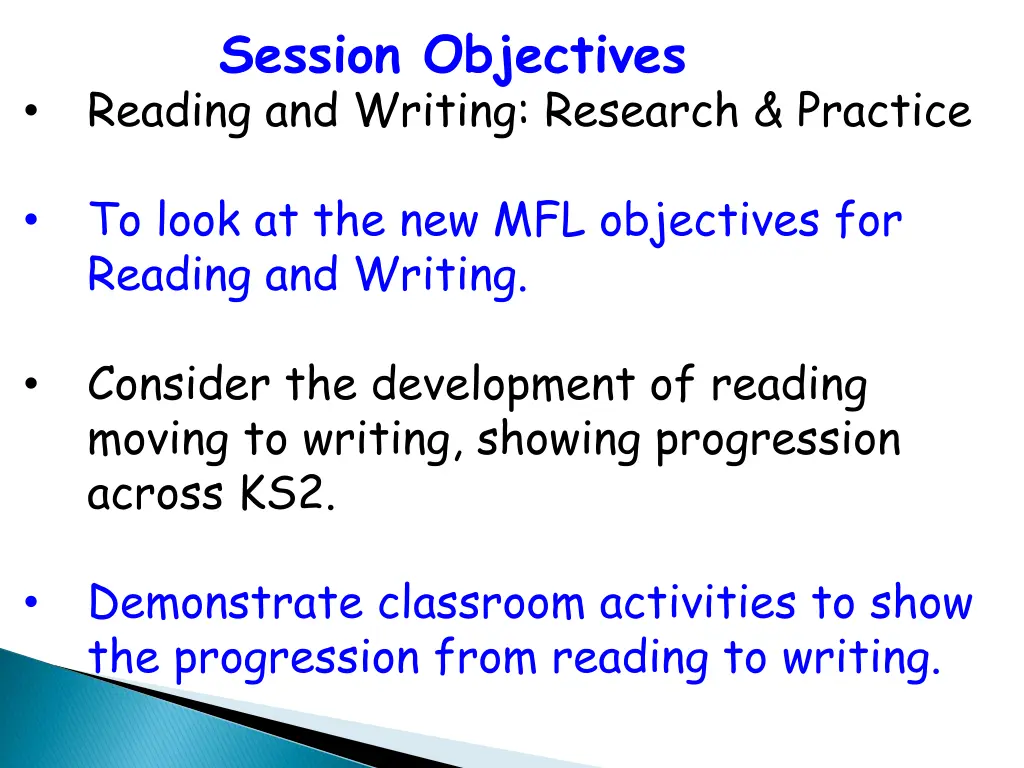 session objectives