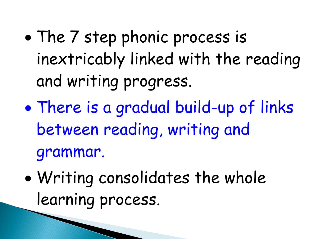 the 7 step phonic process is inextricably linked