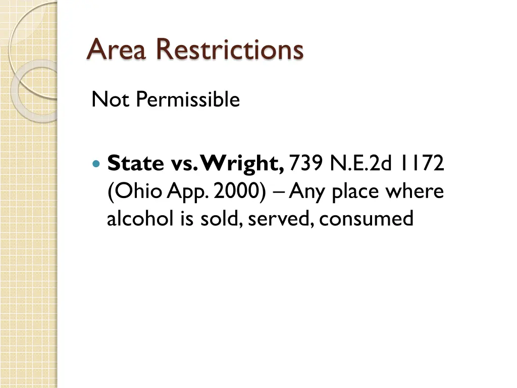 area restrictions 2