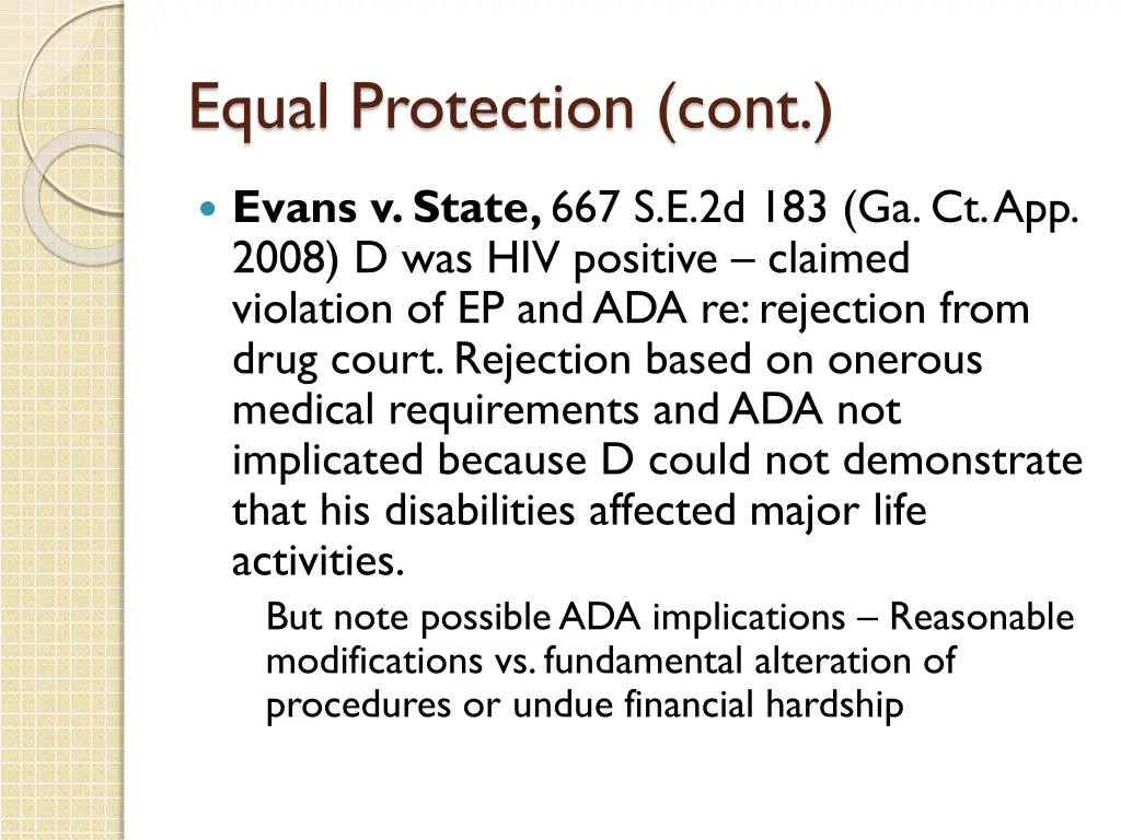 equal protection cont