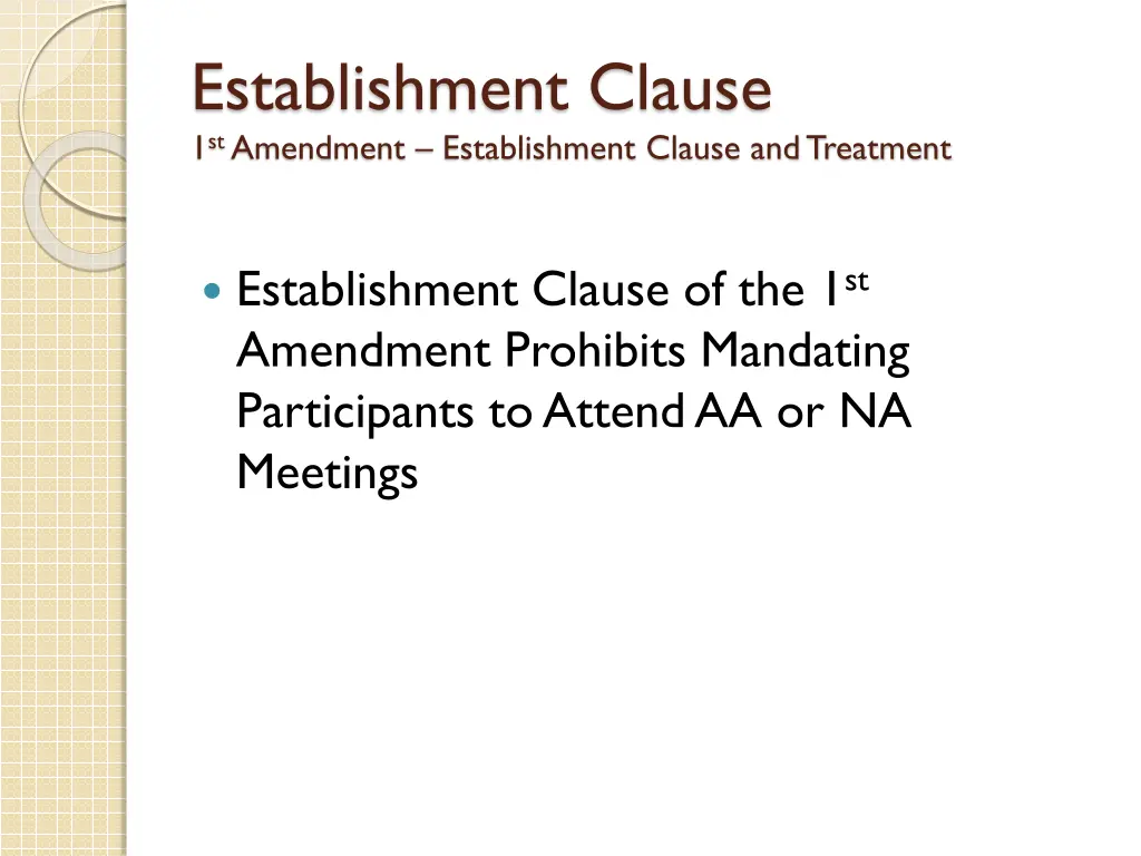 establishment clause 1 st amendment establishment