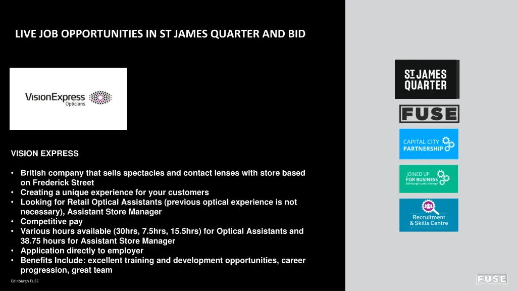 live job opportunities in st james quarter and bid 6