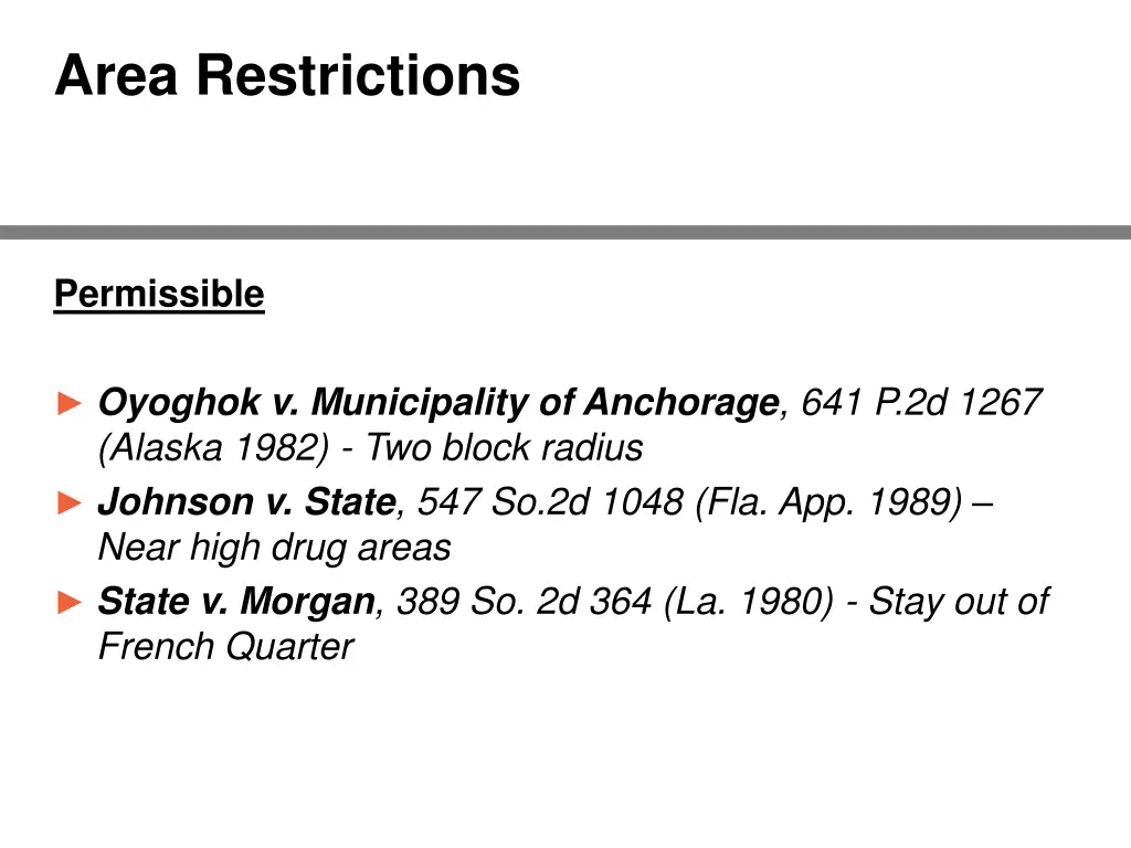 area restrictions 1