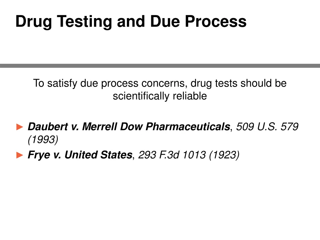 drug testing and due process