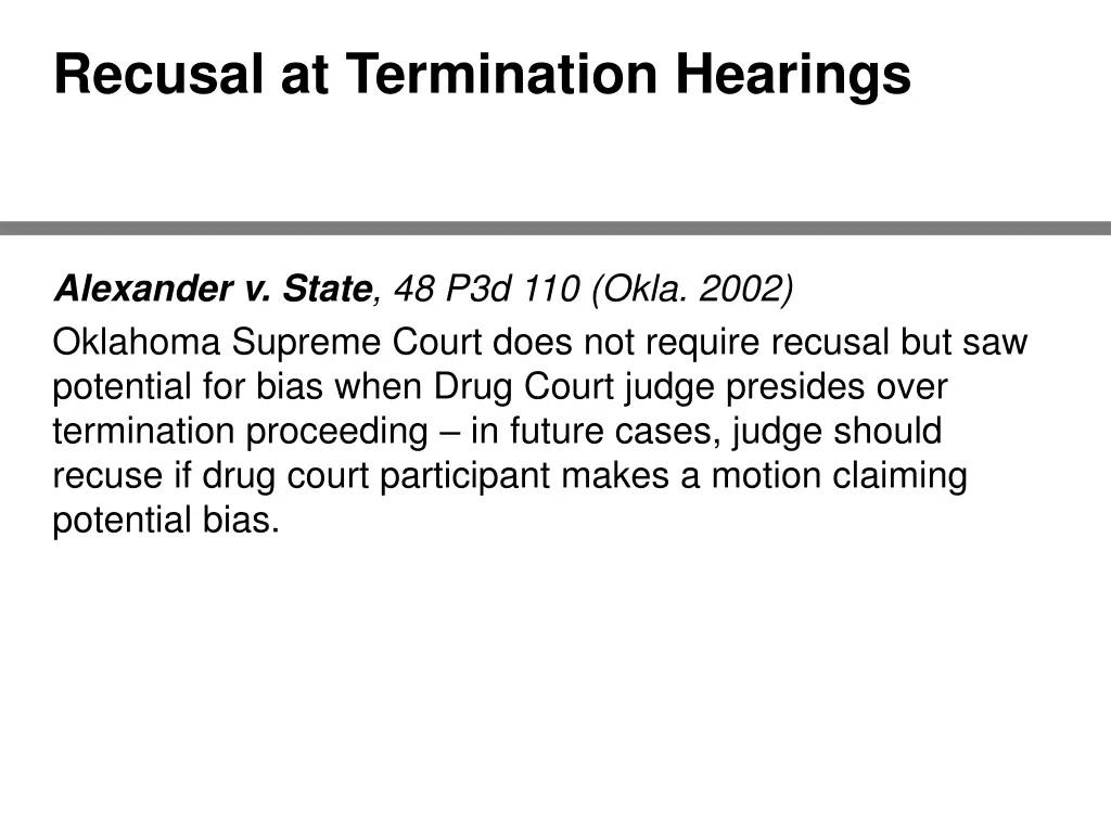 recusal at termination hearings