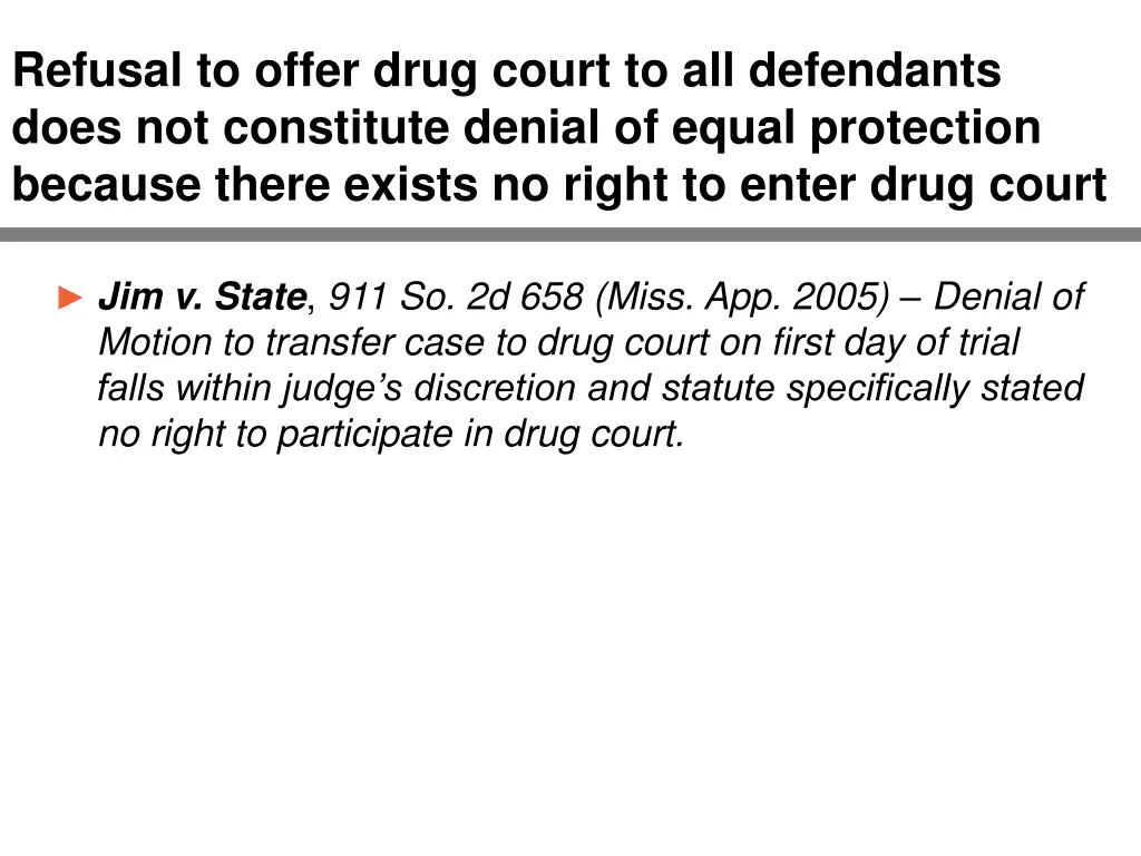 refusal to offer drug court to all defendants