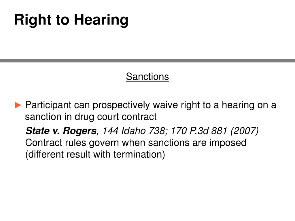 right to hearing