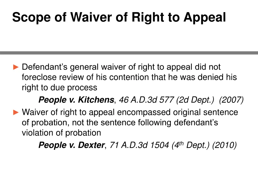 scope of waiver of right to appeal