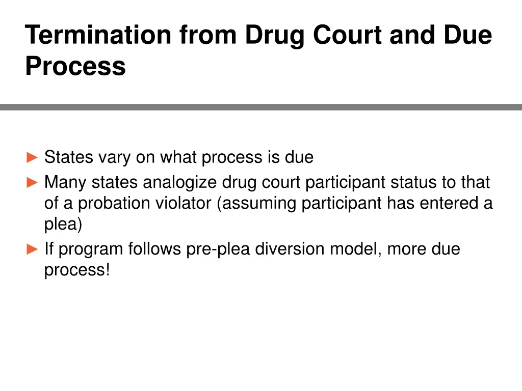 termination from drug court and due process