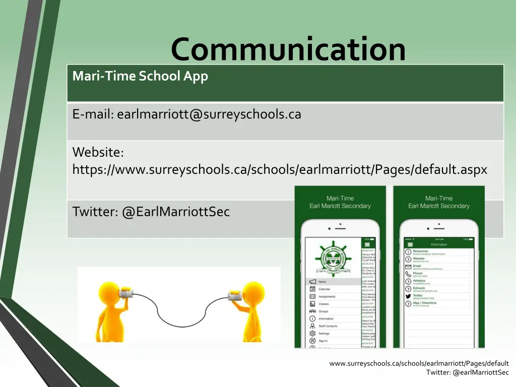 communication mari time school app