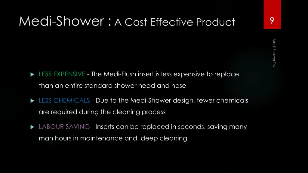 medi shower a cost effective product