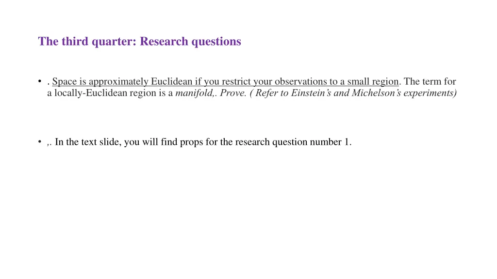 the third quarter research questions 1