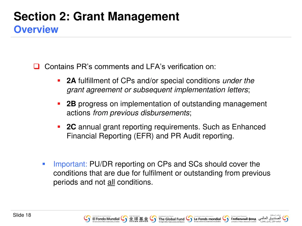 section 2 grant management overview