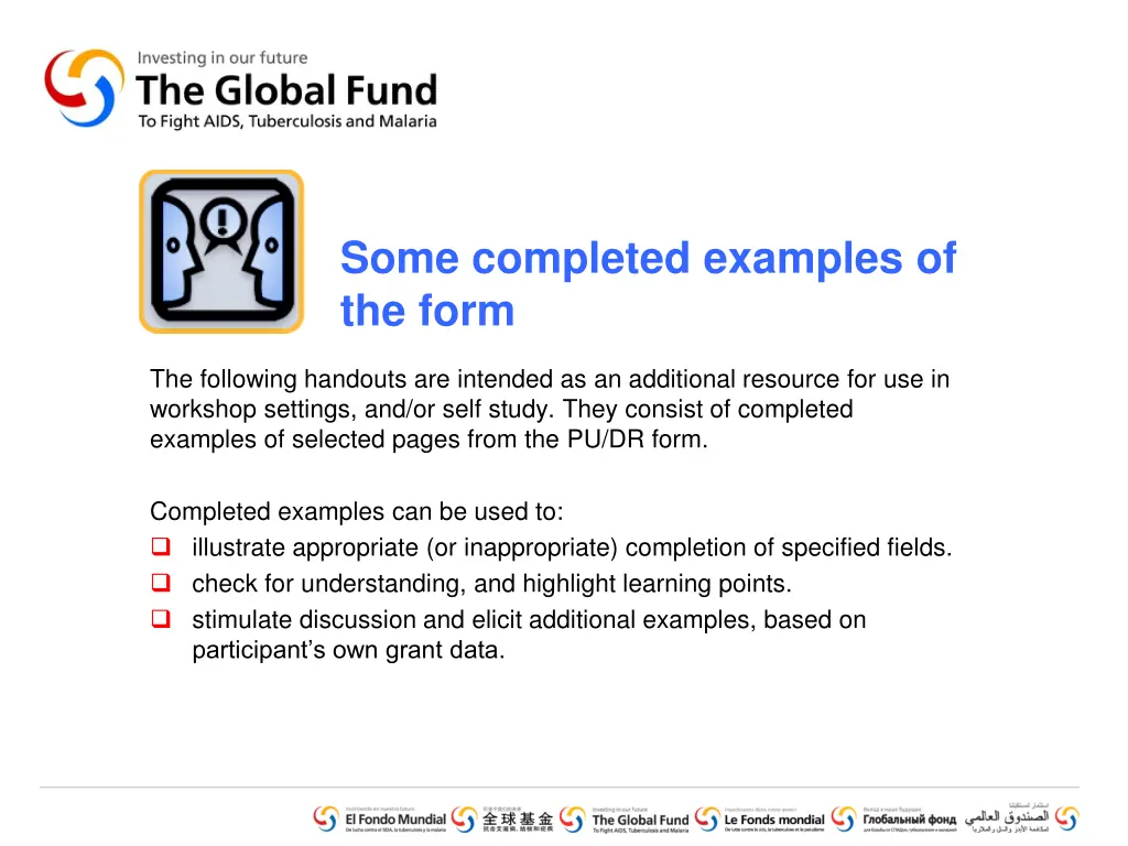 some completed examples of the form