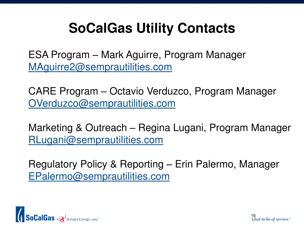 socalgas utility contacts