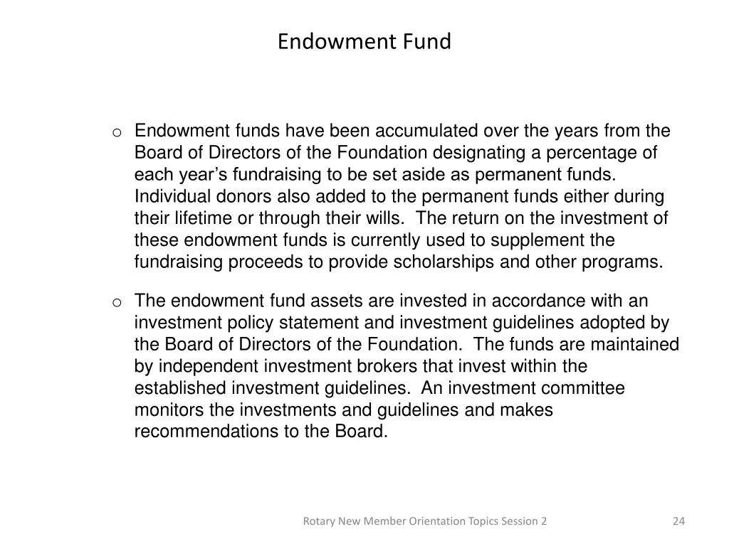 endowment fund