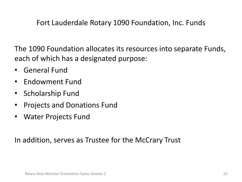 fort lauderdale rotary 1090 foundation inc funds