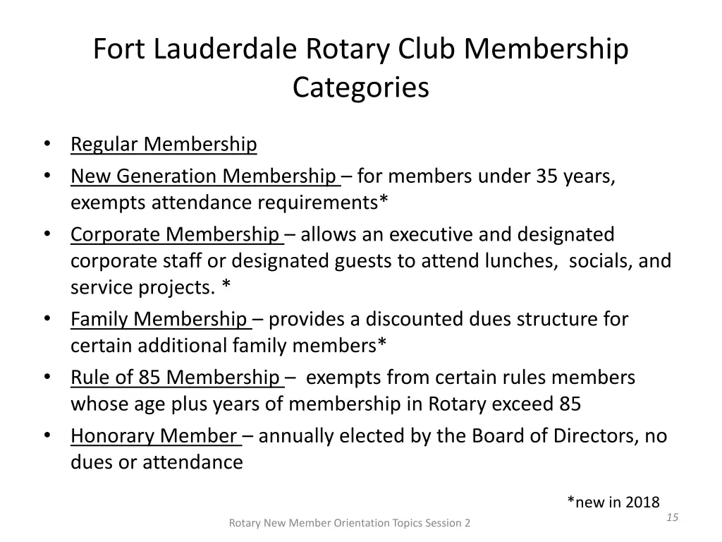 fort lauderdale rotary club membership categories