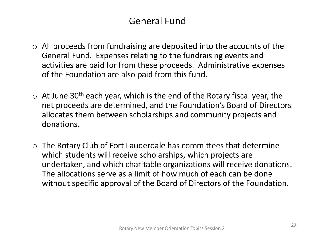 general fund