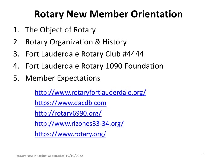 rotary new member orientation