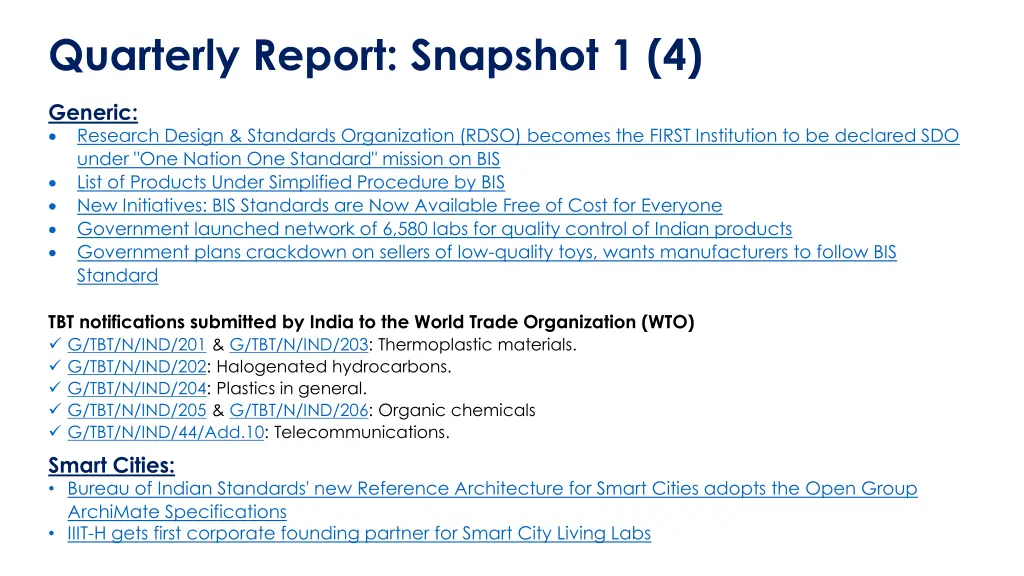 quarterly report snapshot 1 4