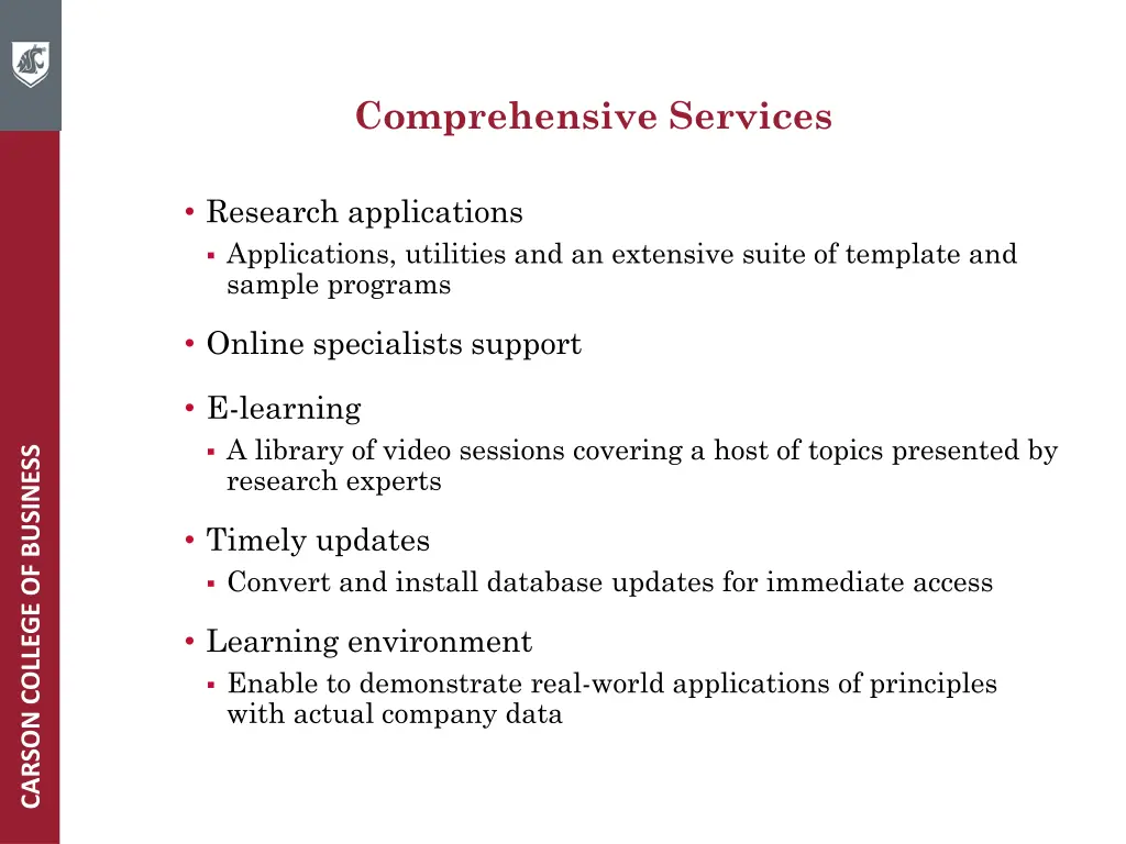 comprehensive services