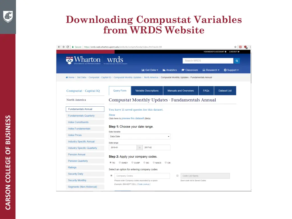 downloading compustat variables from wrds website