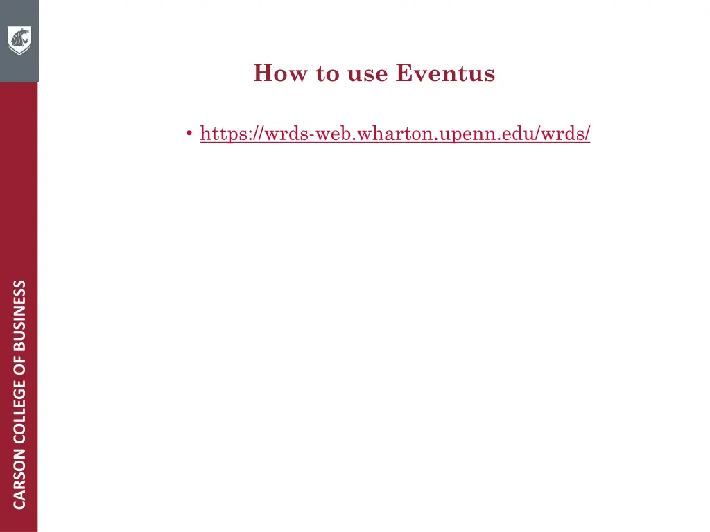 how to use eventus