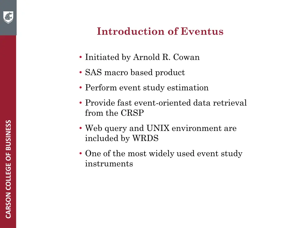 introduction of eventus