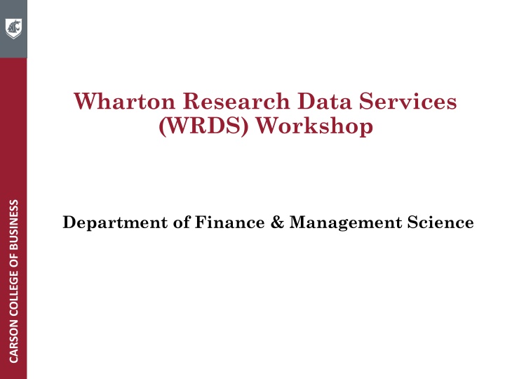 wharton research data services wrds workshop