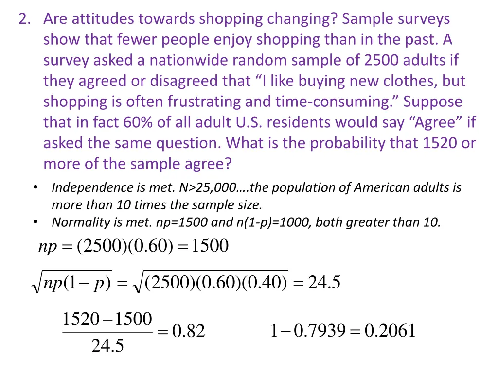 2 are attitudes towards shopping changing sample