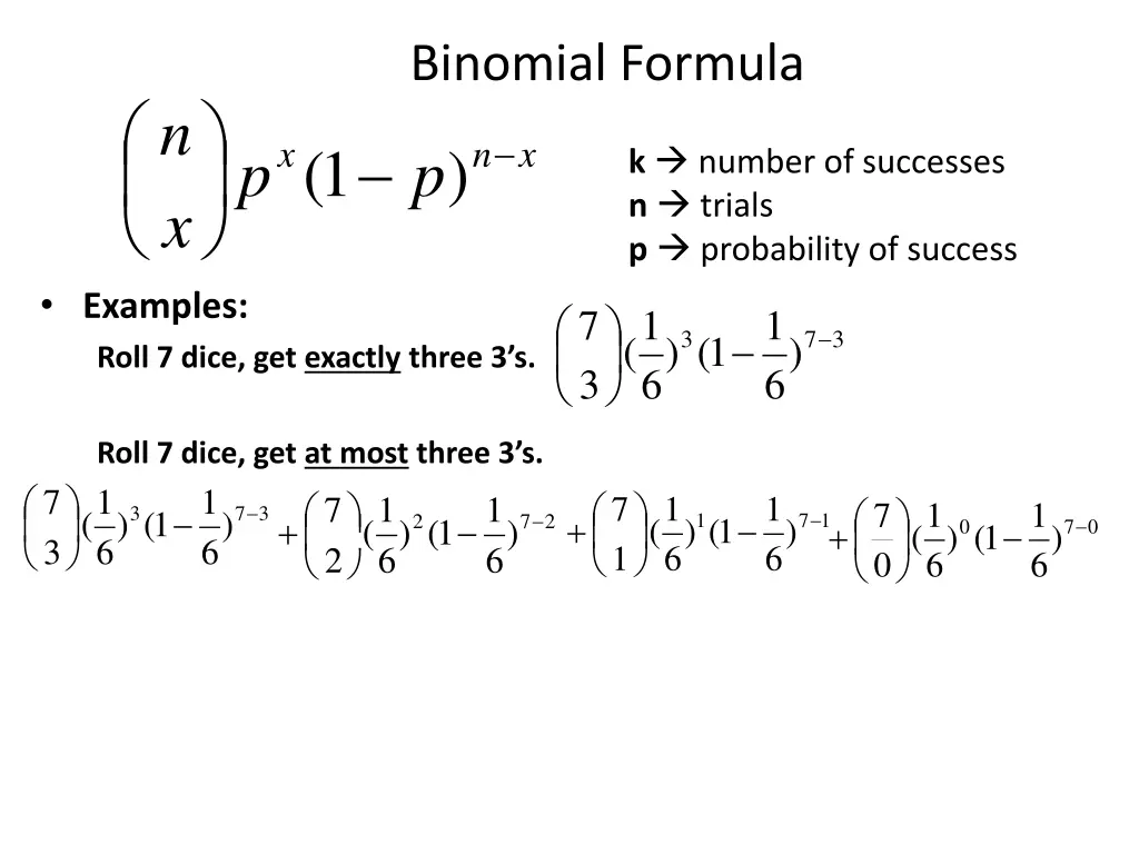 binomial formula