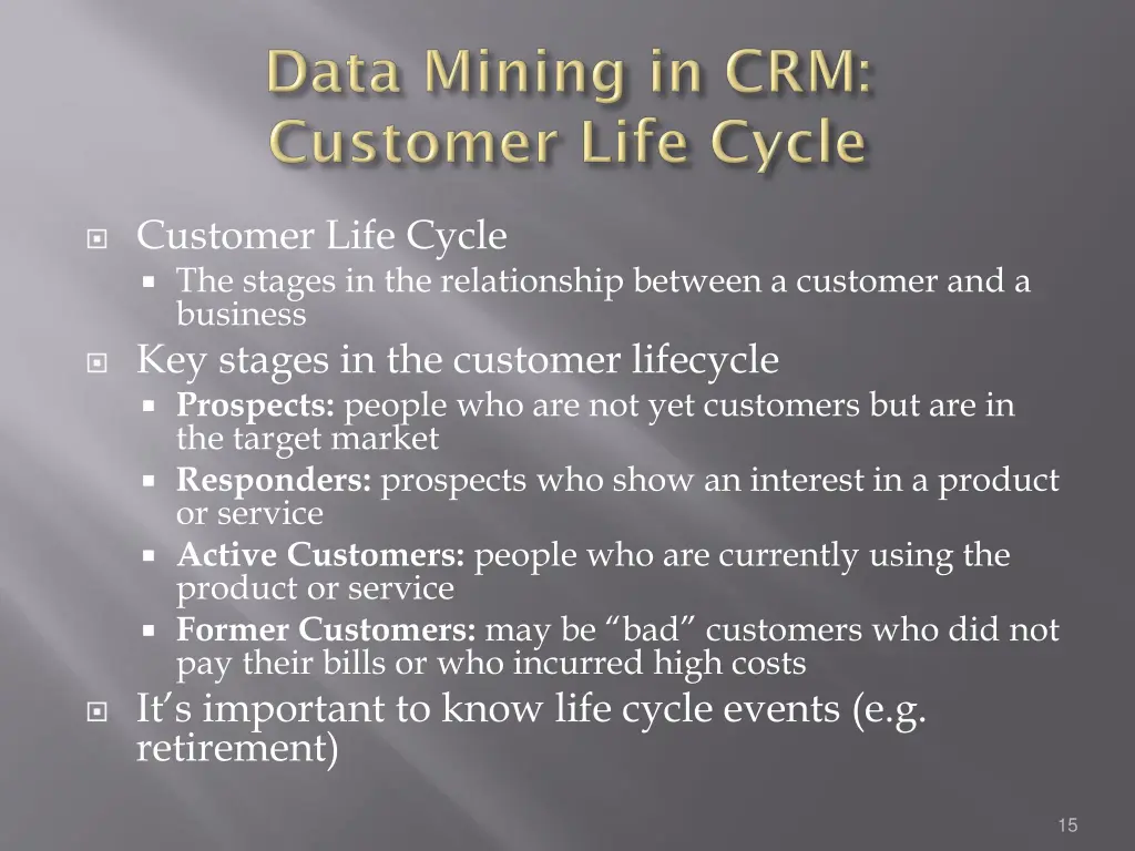 customer life cycle the stages