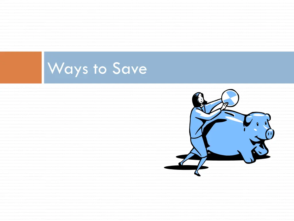 ways to save