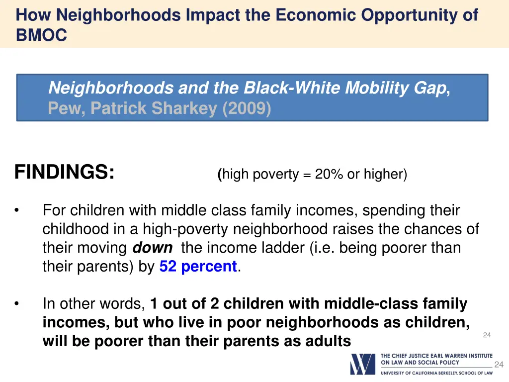 how neighborhoods impact the economic opportunity