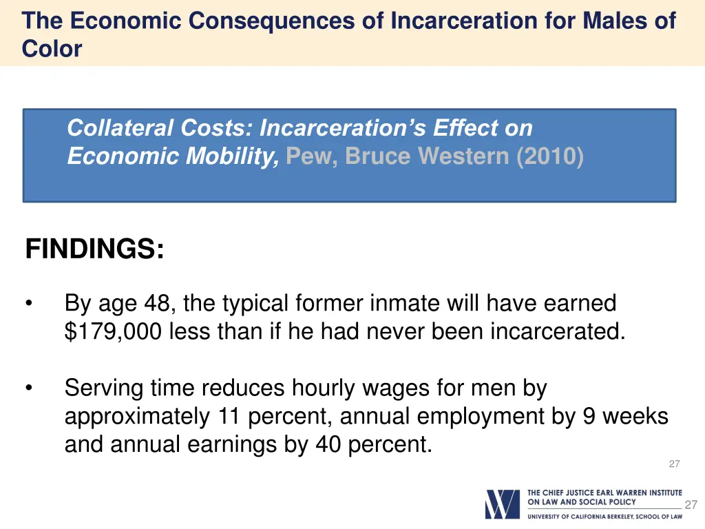 the economic consequences of incarceration