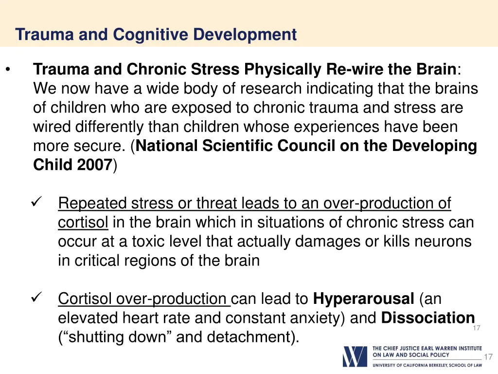 trauma and cognitive development 1