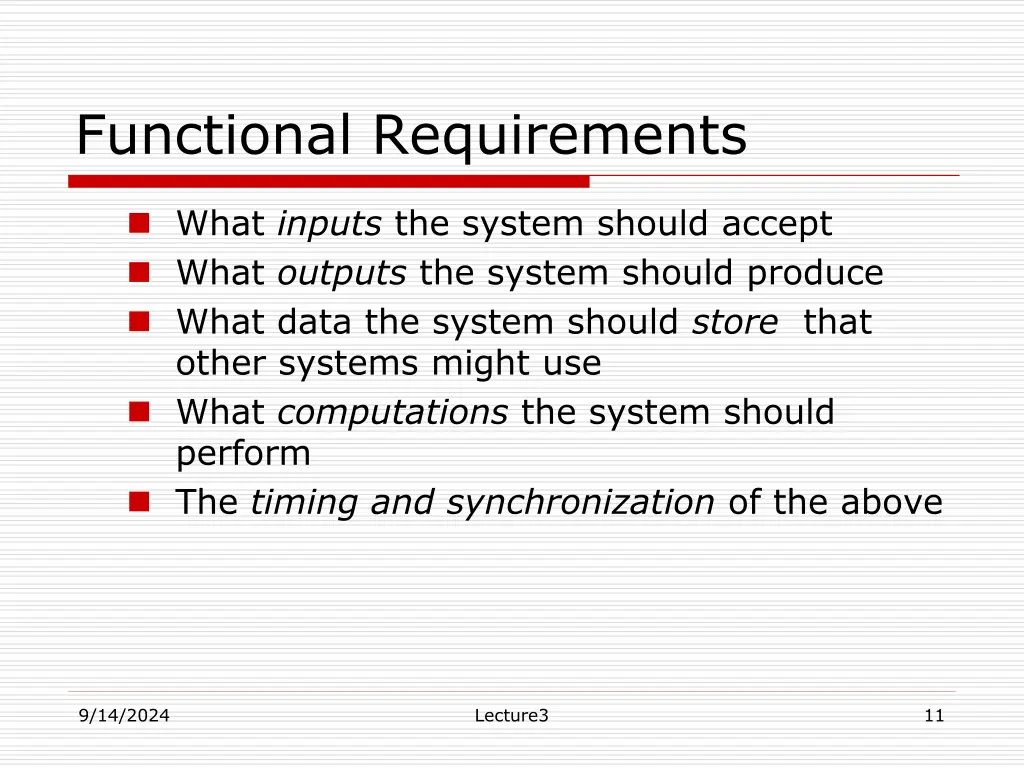 functional requirements