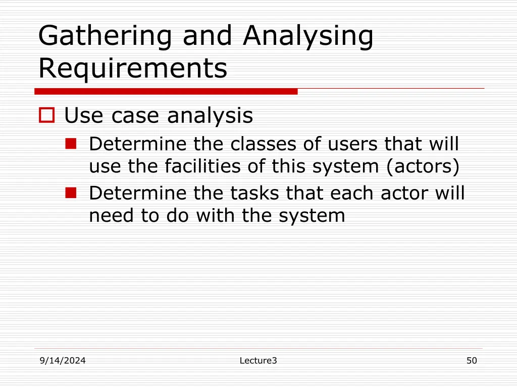 gathering and analysing requirements 2