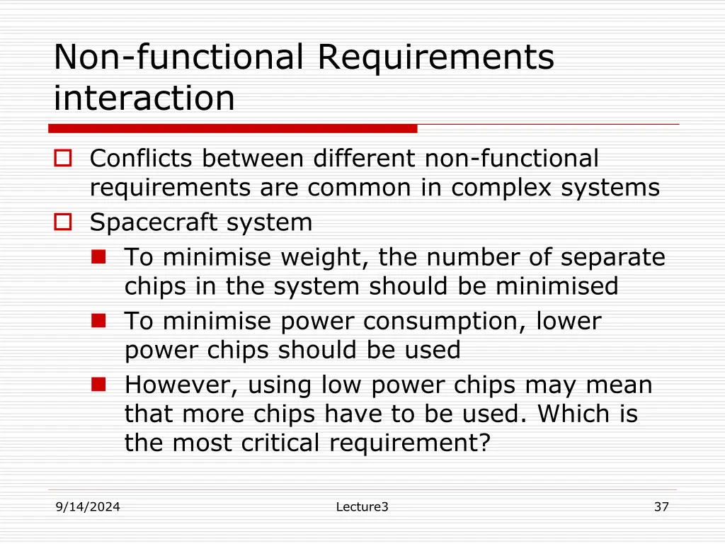 non functional requirements interaction