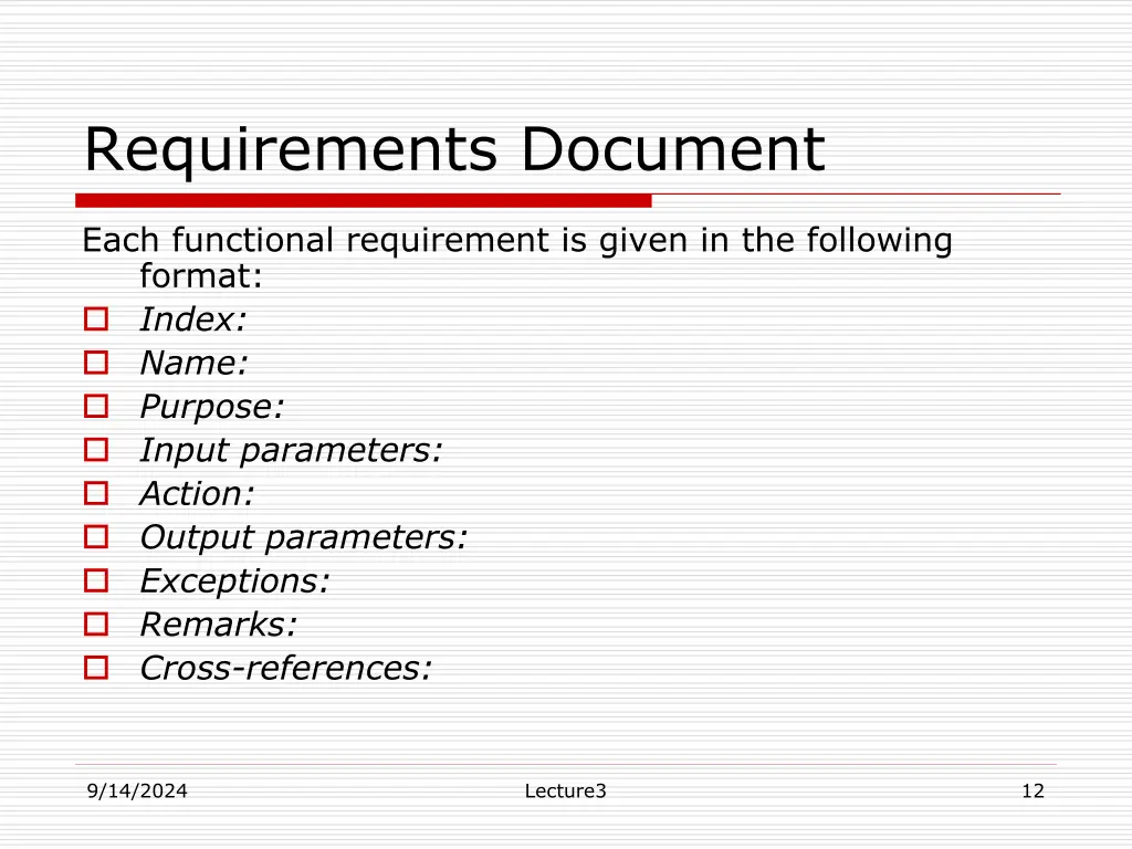 requirements document