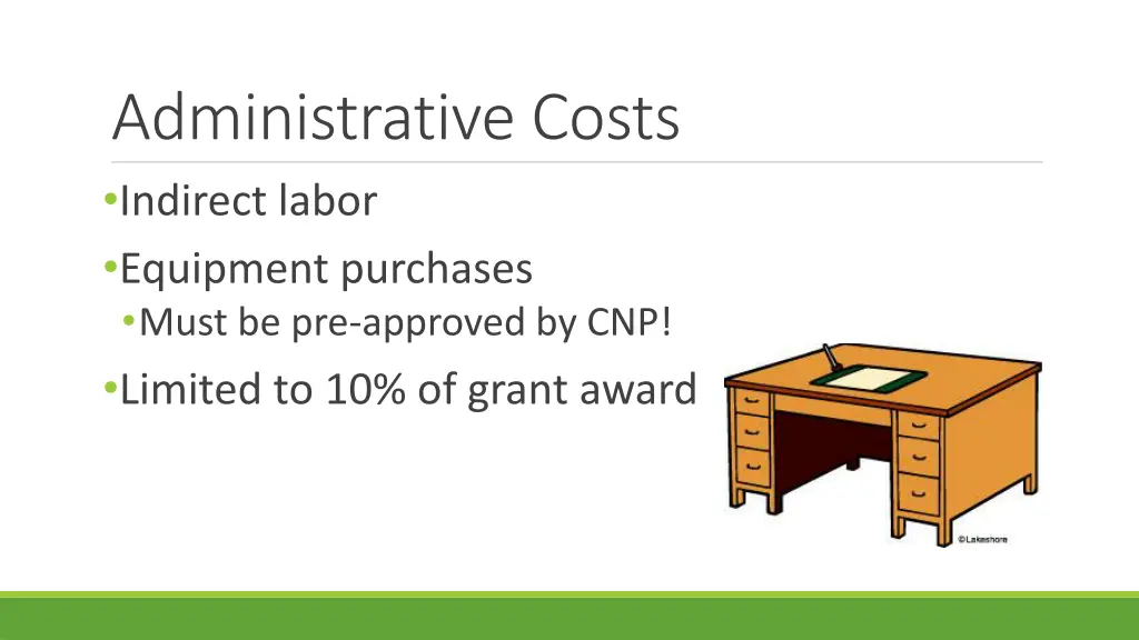 administrative costs indirect labor equipment