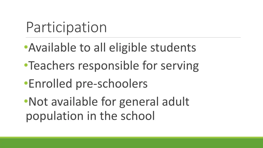 participation available to all eligible students