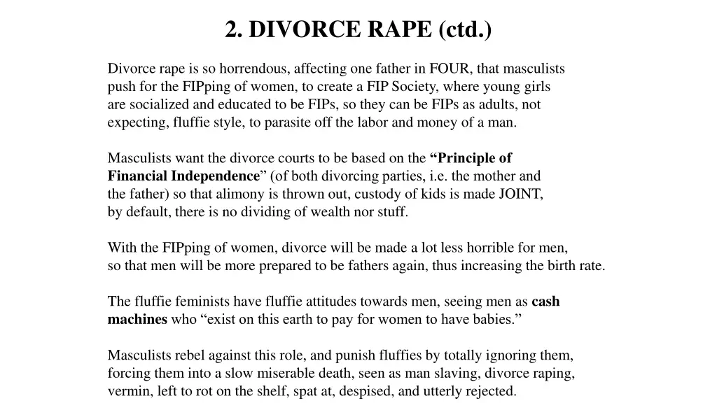 2 divorce rape ctd