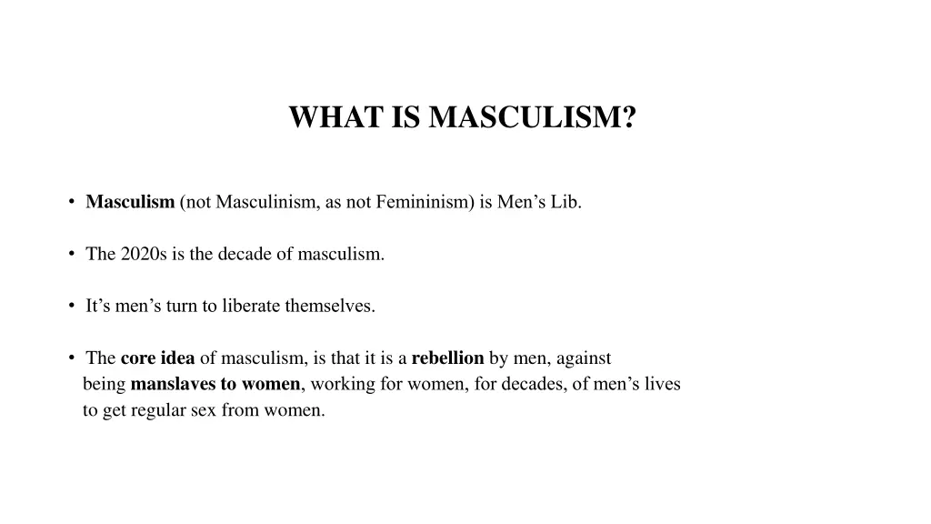 what is masculism