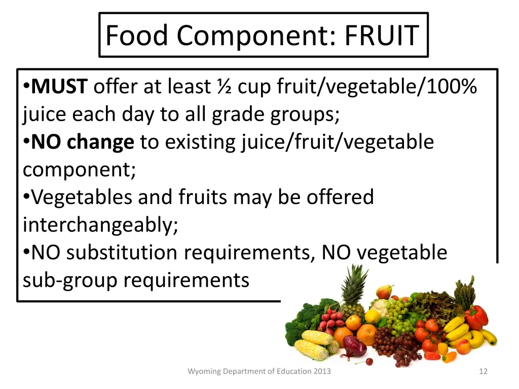 food component fruit